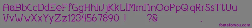 Bigmouth Font – Purple Fonts on Gray Background