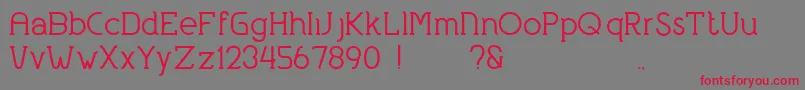 Bigmouth Font – Red Fonts on Gray Background
