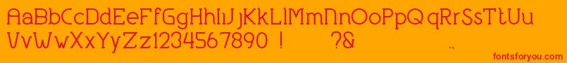 Bigmouth Font – Red Fonts on Orange Background