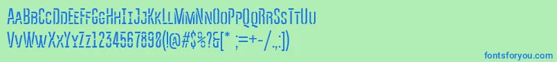 Bravosct Font – Blue Fonts on Green Background