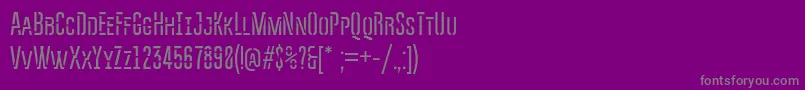 Bravosct Font – Gray Fonts on Purple Background