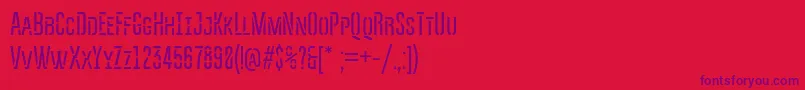 Bravosct Font – Purple Fonts on Red Background