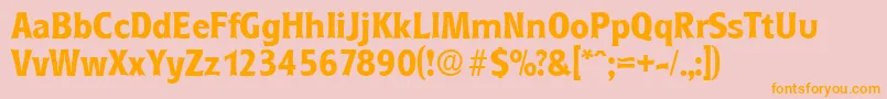 RoundestSerialBoldDb Font – Orange Fonts on Pink Background