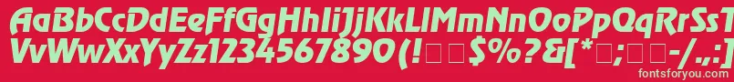 Agrevci Font – Green Fonts on Red Background