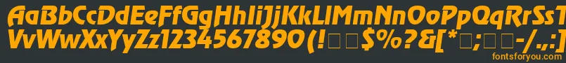 Agrevci Font – Orange Fonts on Black Background