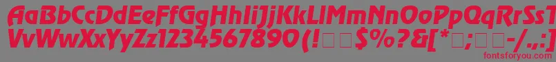 Agrevci Font – Red Fonts on Gray Background