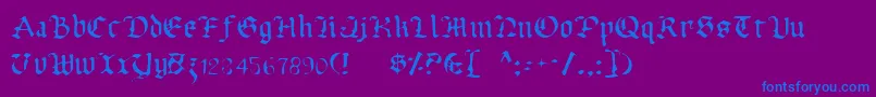 Шрифт UberhГ¶lmeLight – синие шрифты на фиолетовом фоне