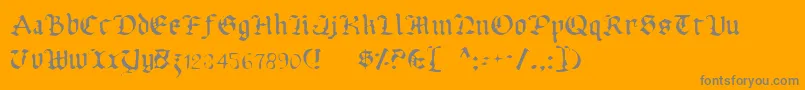 UberhГ¶lmeLight Font – Gray Fonts on Orange Background