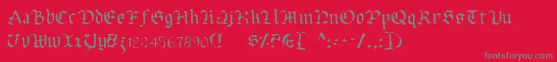 UberhГ¶lmeLight Font – Gray Fonts on Red Background