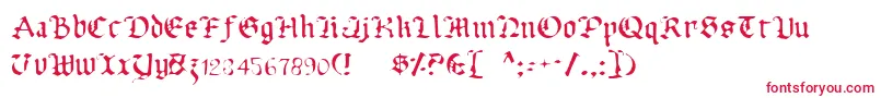 UberhГ¶lmeLight-Schriftart – Rote Schriften