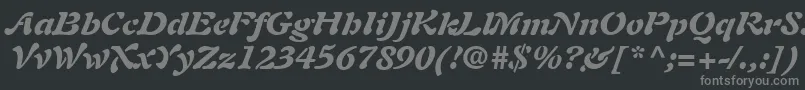 Шрифт PaletteBlackSsiBlackItalic – серые шрифты на чёрном фоне