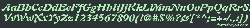 fuente PaletteBlackSsiBlackItalic – Fuentes Verdes Sobre Fondo Negro
