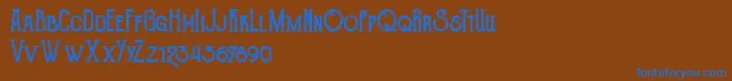 TheGoldsmithVintage Font – Blue Fonts on Brown Background