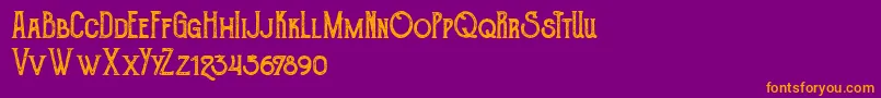 TheGoldsmithVintage Font – Orange Fonts on Purple Background