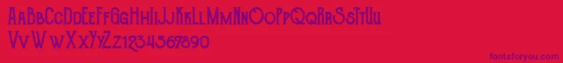 TheGoldsmithVintage Font – Purple Fonts on Red Background
