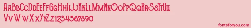TheGoldsmithVintage Font – Red Fonts on Pink Background