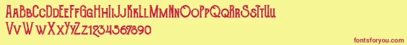 TheGoldsmithVintage Font – Red Fonts on Yellow Background