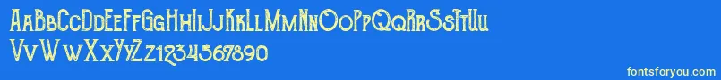 TheGoldsmithVintage Font – Yellow Fonts on Blue Background