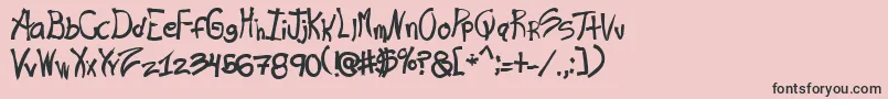 Ras Font – Black Fonts on Pink Background