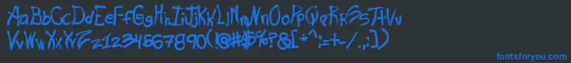 Ras Font – Blue Fonts on Black Background