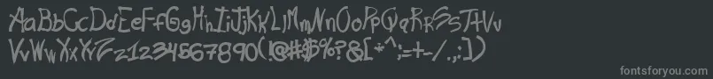 フォントRas – 黒い背景に灰色の文字