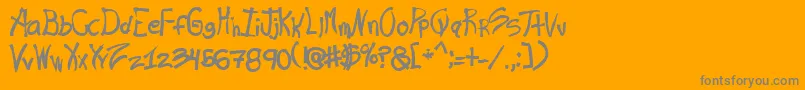 Ras Font – Gray Fonts on Orange Background