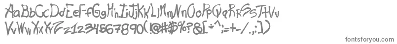Ras Font – Gray Fonts on White Background