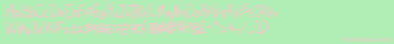 Ras Font – Pink Fonts on Green Background