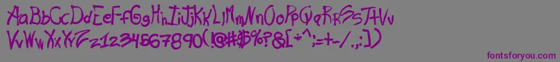 Ras Font – Purple Fonts on Gray Background