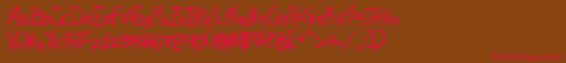 Ras Font – Red Fonts on Brown Background