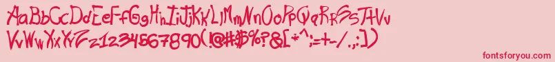 Ras Font – Red Fonts on Pink Background