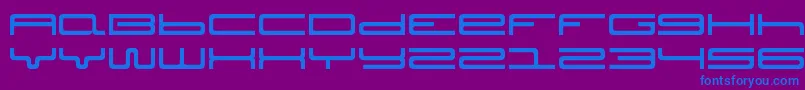 Septober Font – Blue Fonts on Purple Background