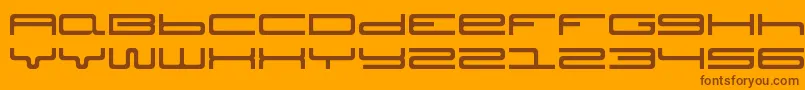 フォントSeptober – オレンジの背景に茶色のフォント