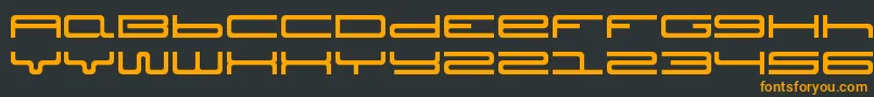 フォントSeptober – 黒い背景にオレンジの文字