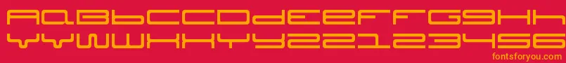Septober Font – Orange Fonts on Red Background