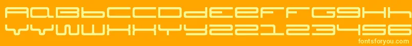 Fonte Septober – fontes amarelas em um fundo laranja