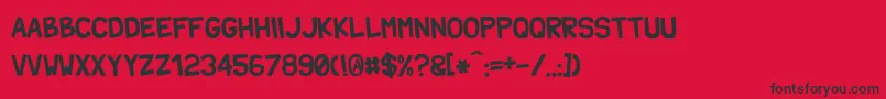 Sharkformalfunnyness Font – Black Fonts on Red Background