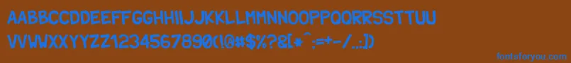 Sharkformalfunnyness Font – Blue Fonts on Brown Background