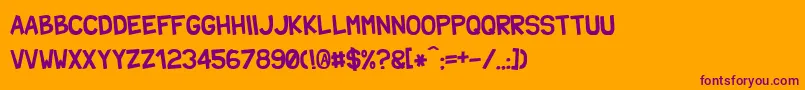 Sharkformalfunnyness Font – Purple Fonts on Orange Background