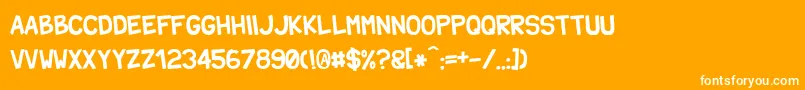 Sharkformalfunnyness Font – White Fonts on Orange Background