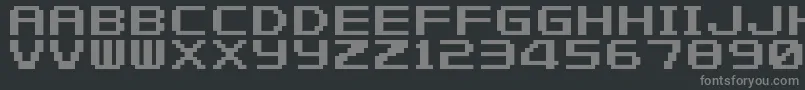 Fonte FZeroGbaText1 – fontes cinzas em um fundo preto