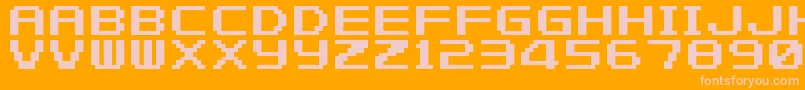 フォントFZeroGbaText1 – オレンジの背景にピンクのフォント