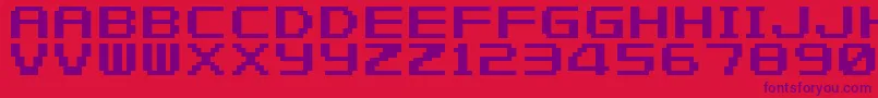 フォントFZeroGbaText1 – 赤い背景に紫のフォント