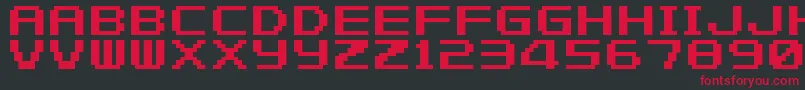 FZeroGbaText1 Font – Red Fonts on Black Background