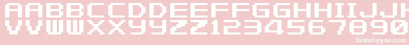 Шрифт FZeroGbaText1 – белые шрифты на розовом фоне