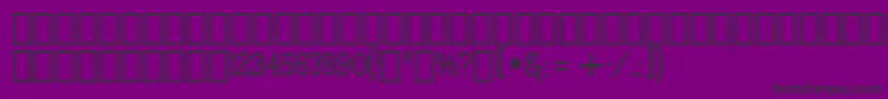 Josephinac-fontti – mustat fontit violetilla taustalla
