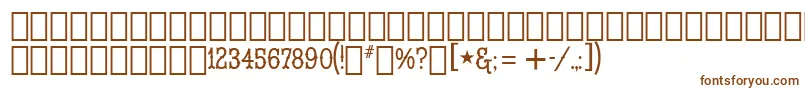 Josephinac-fontti – ruskeat fontit valkoisella taustalla