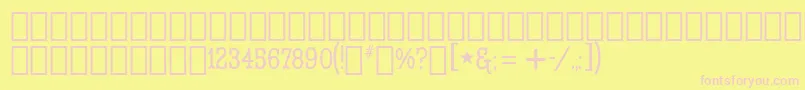 Josephinac Font – Pink Fonts on Yellow Background