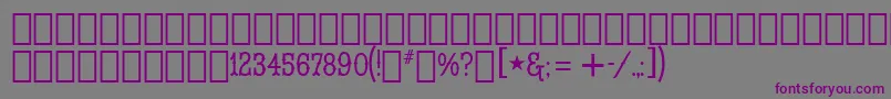 Шрифт Josephinac – фиолетовые шрифты на сером фоне