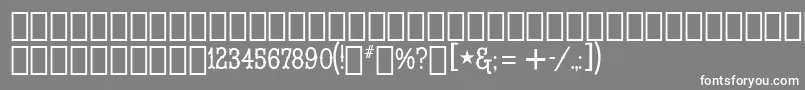 Josephinac-Schriftart – Weiße Schriften auf grauem Hintergrund